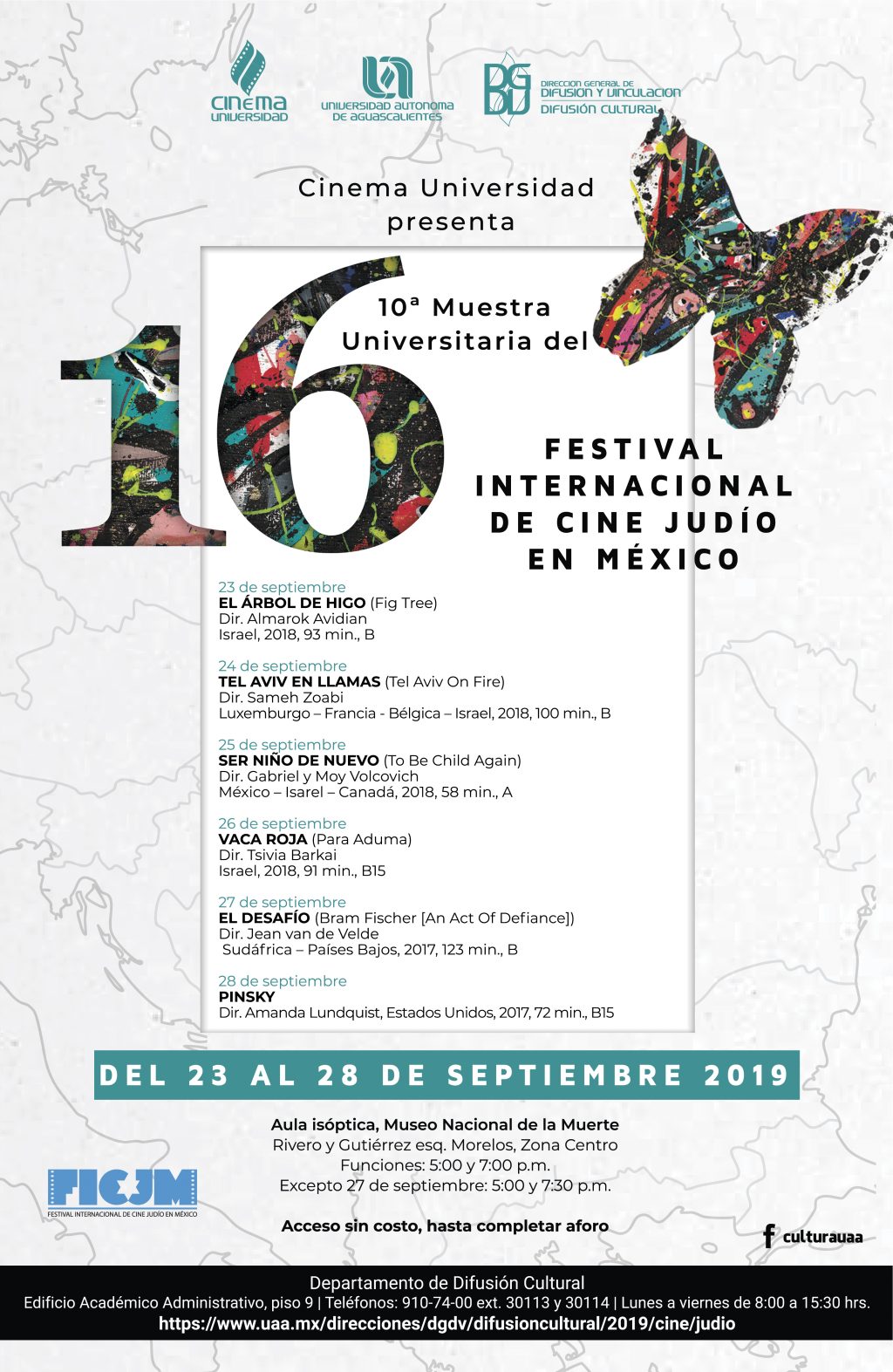 UAA será sede de la 10ª muestra universitaria del Festival Internacional de Cine Judío en México