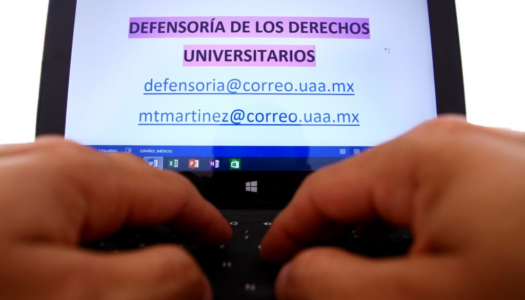 Defensoría de los Derechos Universitarios de la UAA mantiene atención vía digital