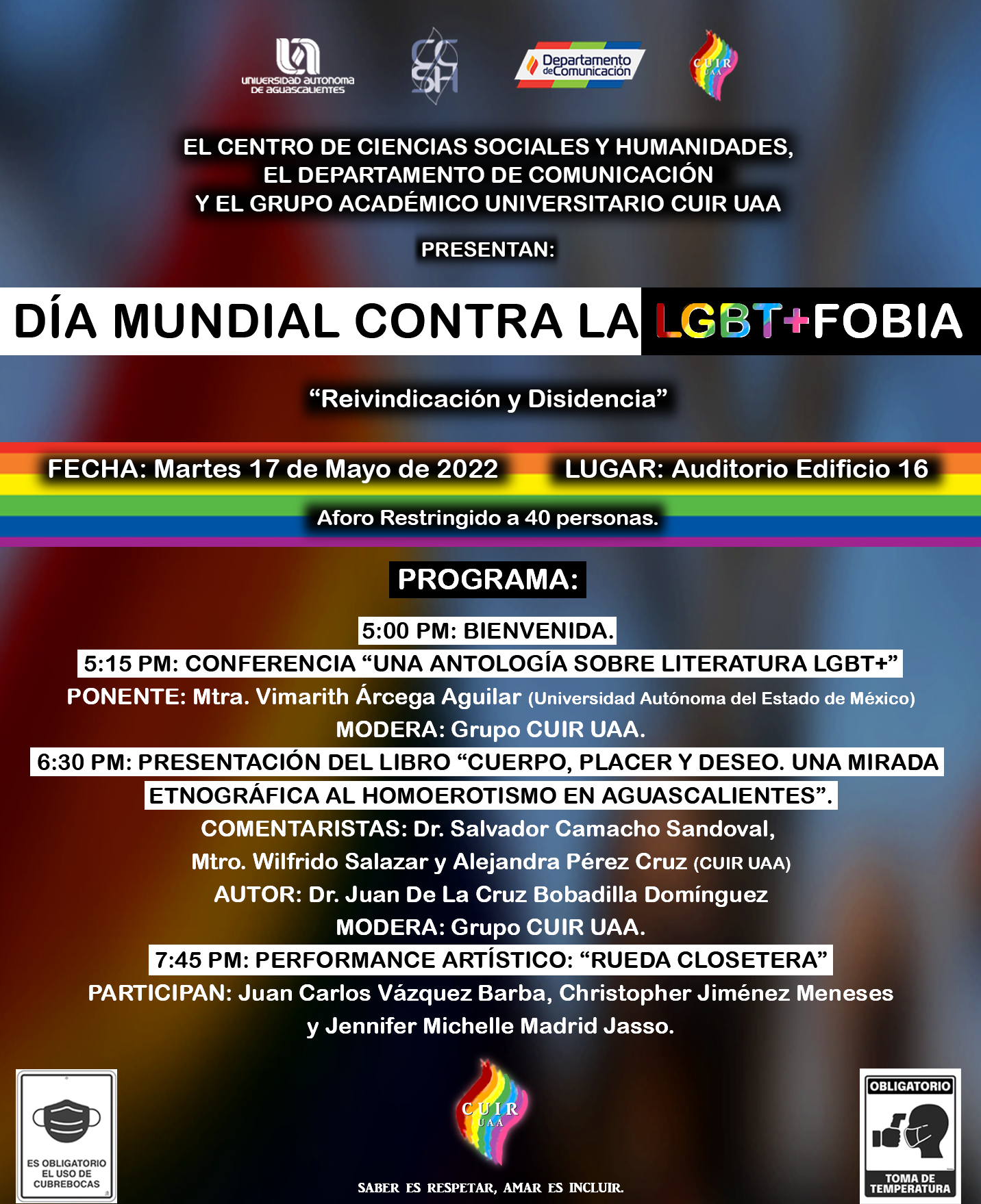 CCSyH. Día Mundial contra la LGBT + Fobia “Reivindicación y Disidencia”