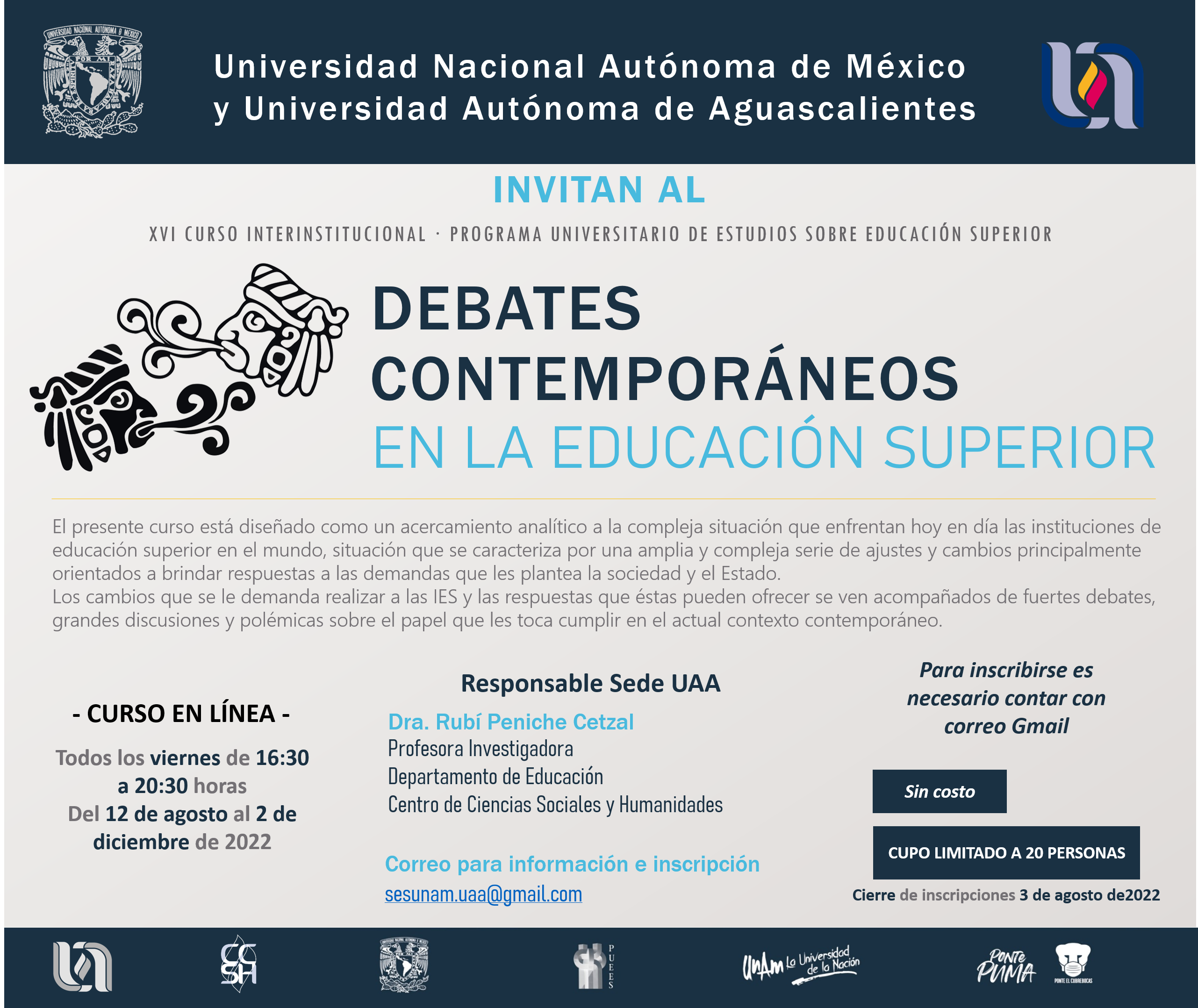 XVI Curso Interinstitucional – Debates Contemporáneos en la Educación Superior
