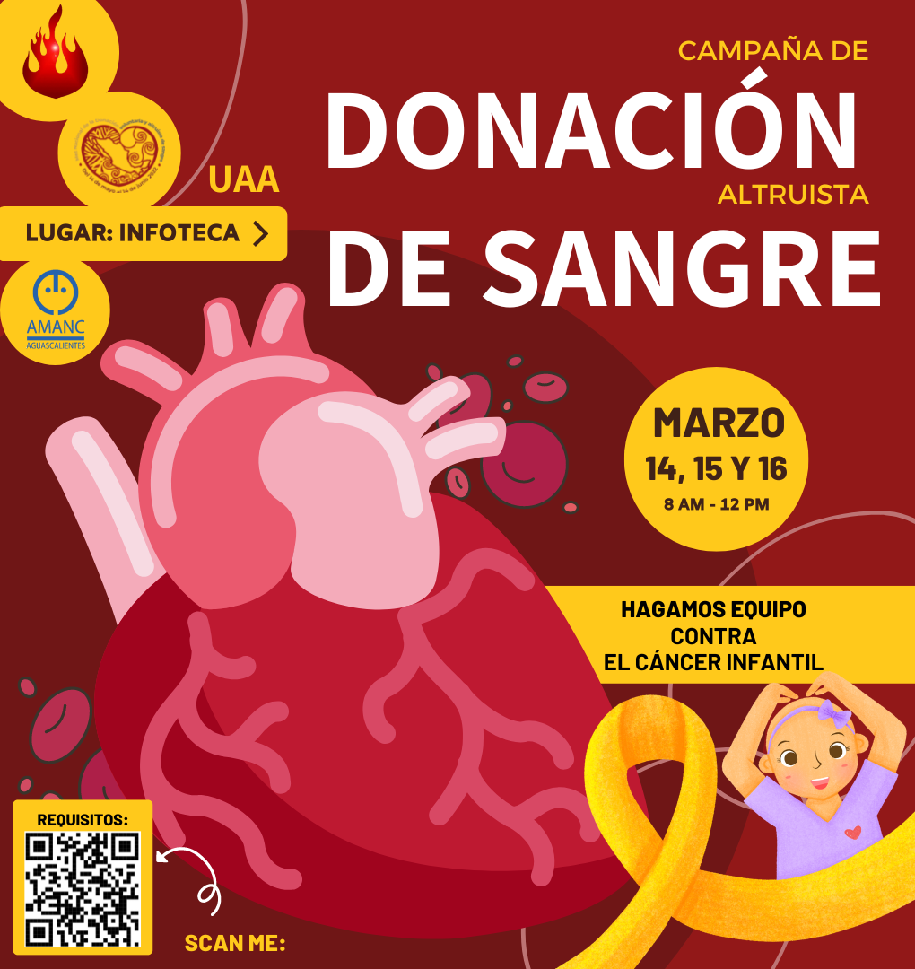 Campaña de donación Altruista de Sangre, coordinada por el Banco de Sangre Universitario “Dr. Rafael Macías Peña”