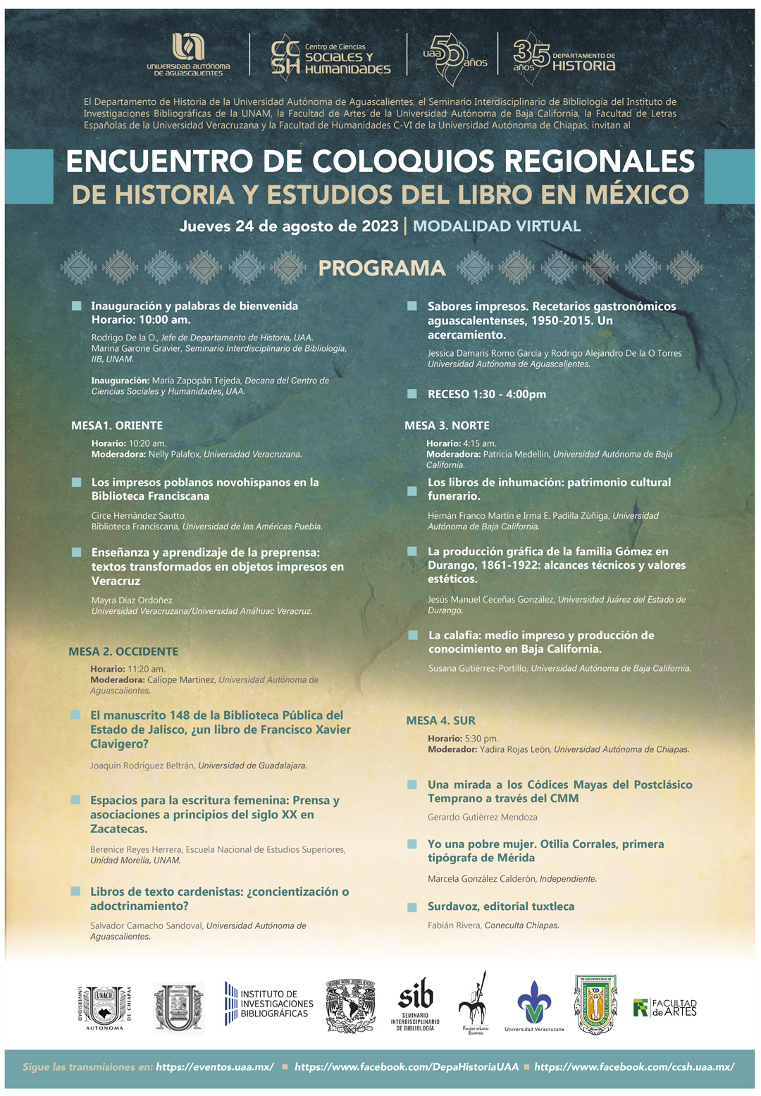 Encuentro de Coloquios Regionales de Historia y estudios del Libro en México