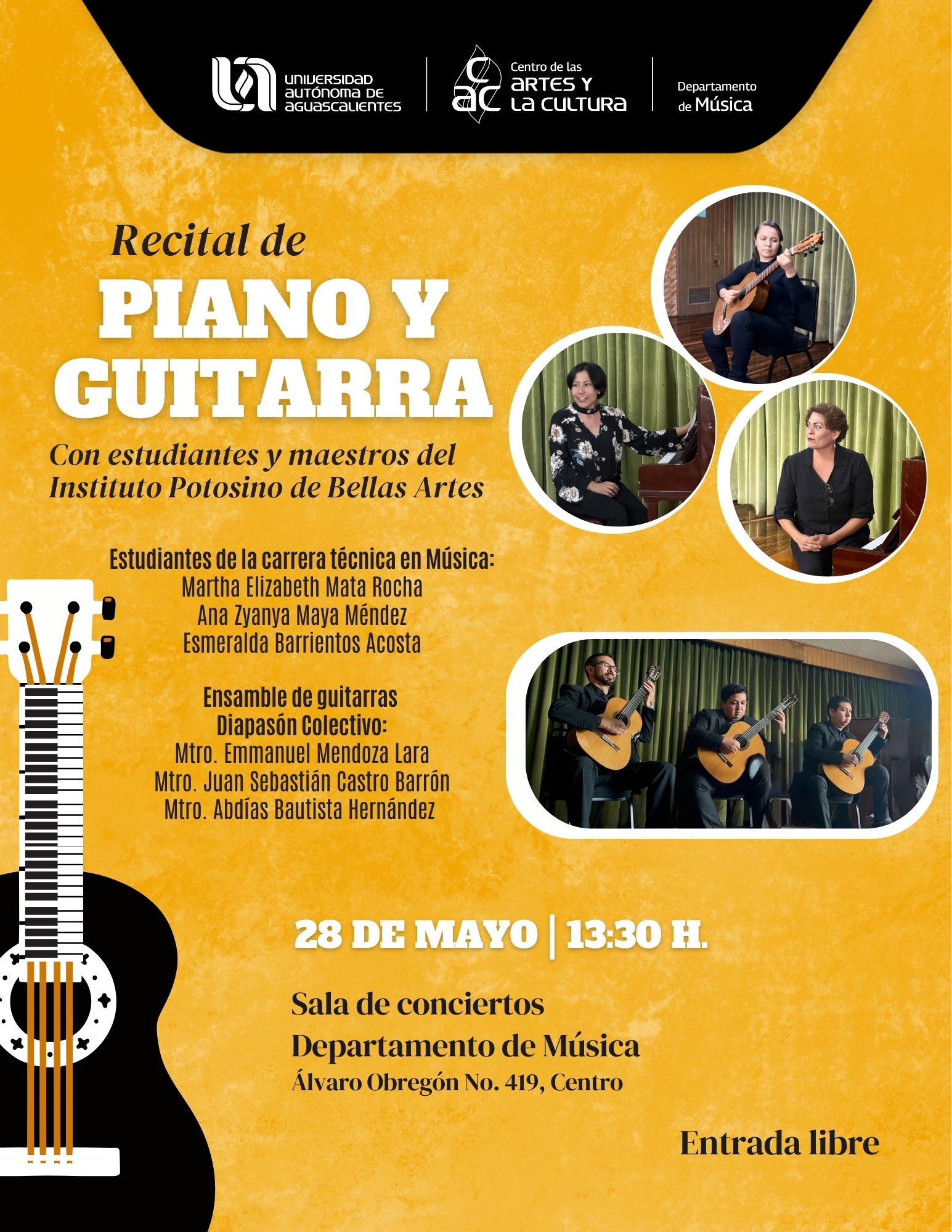 Recital de piano y guitarra con estudiantes y maestros del IPBA