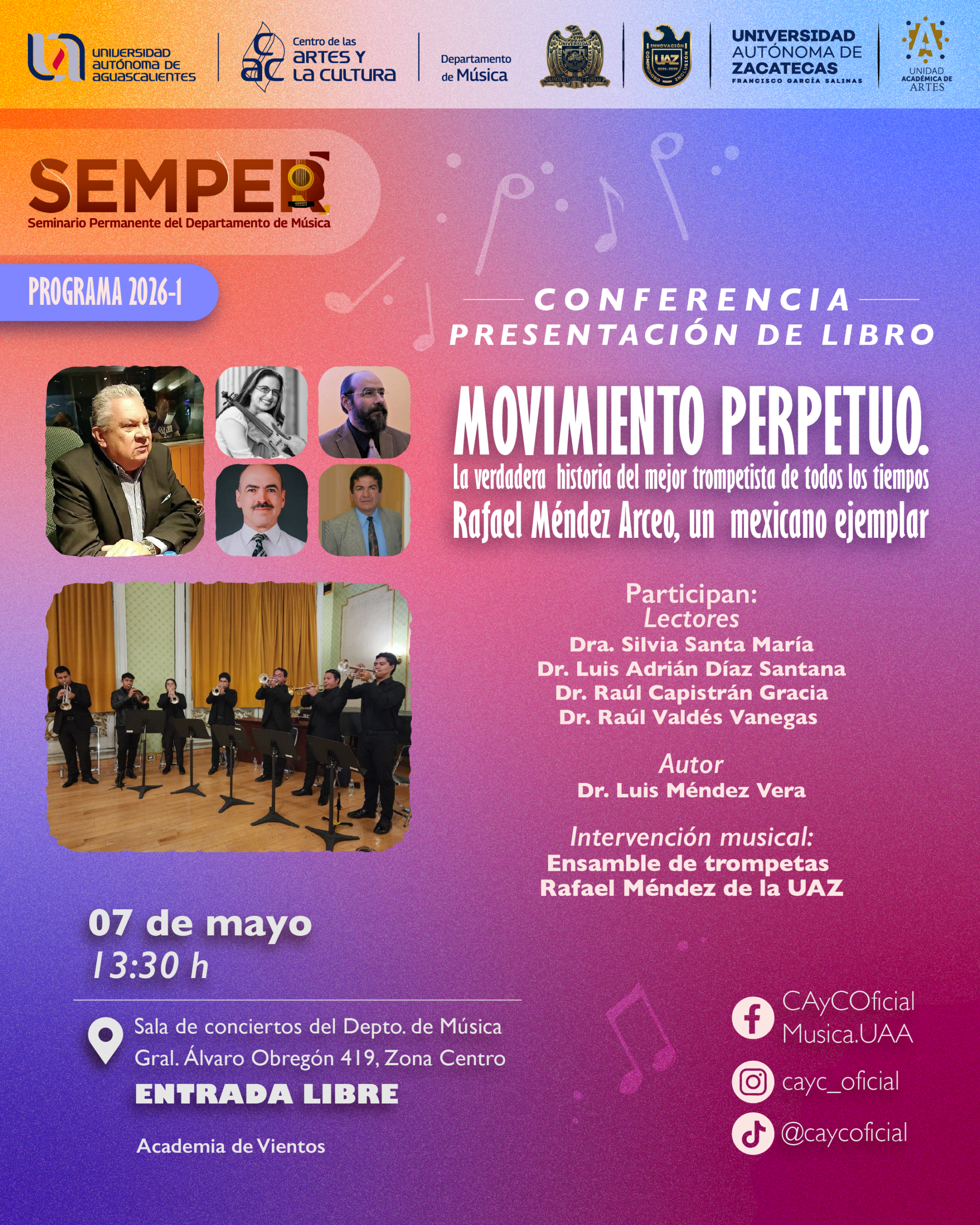 Seminario Permanente del Departamento de Música – 7 mayo 2026