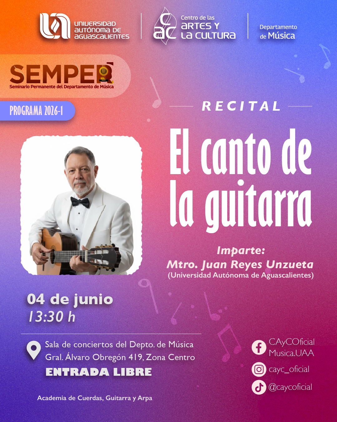 SEMPER – Recital “El canto de la guitarra”