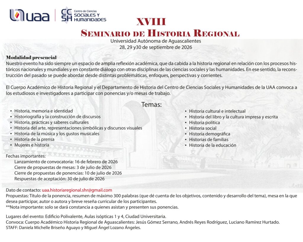 XVIII Seminario de Historia Regional