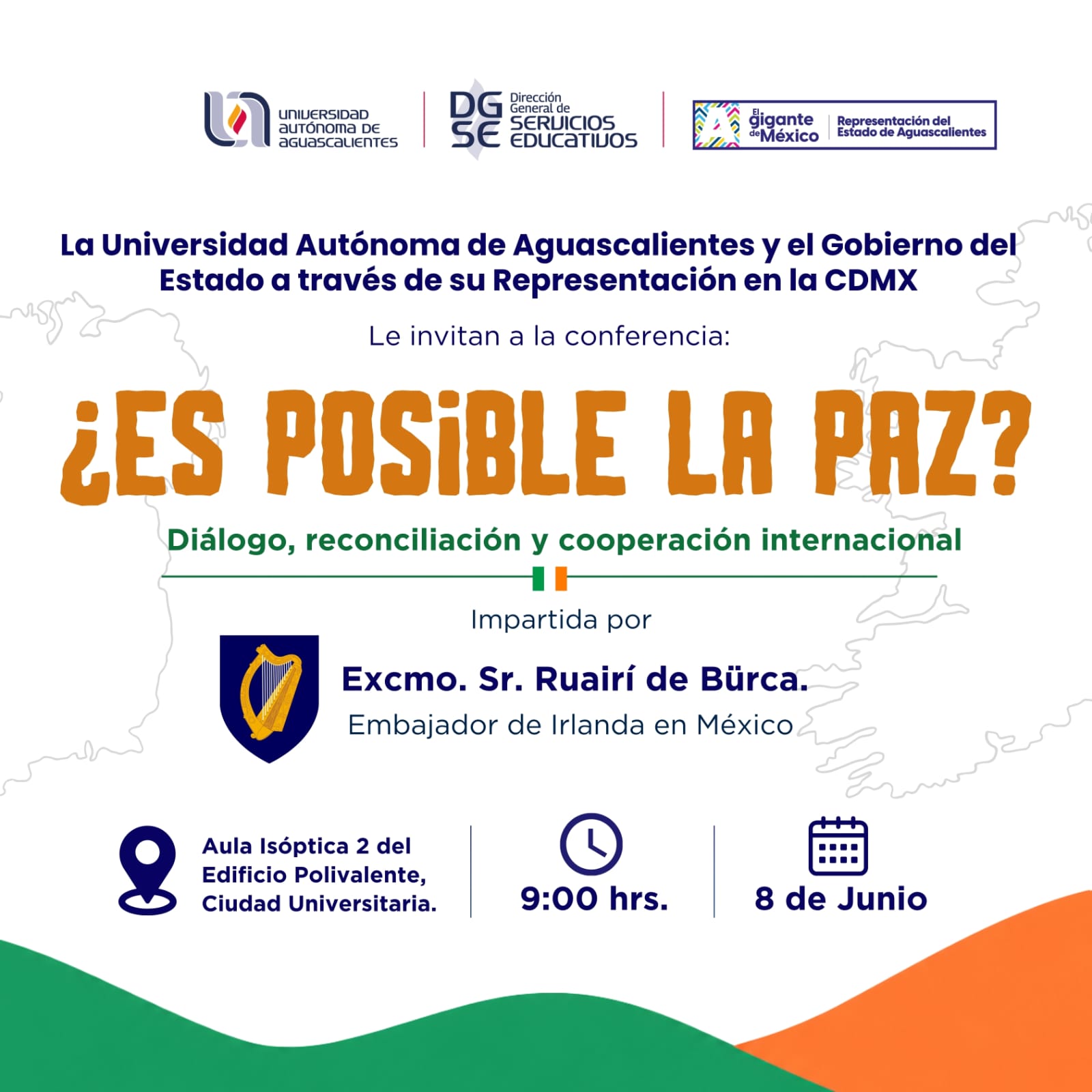 Invitación a conferencia: ¿Es posible la paz? Dialogo, reconciliación y cooperación Internacional