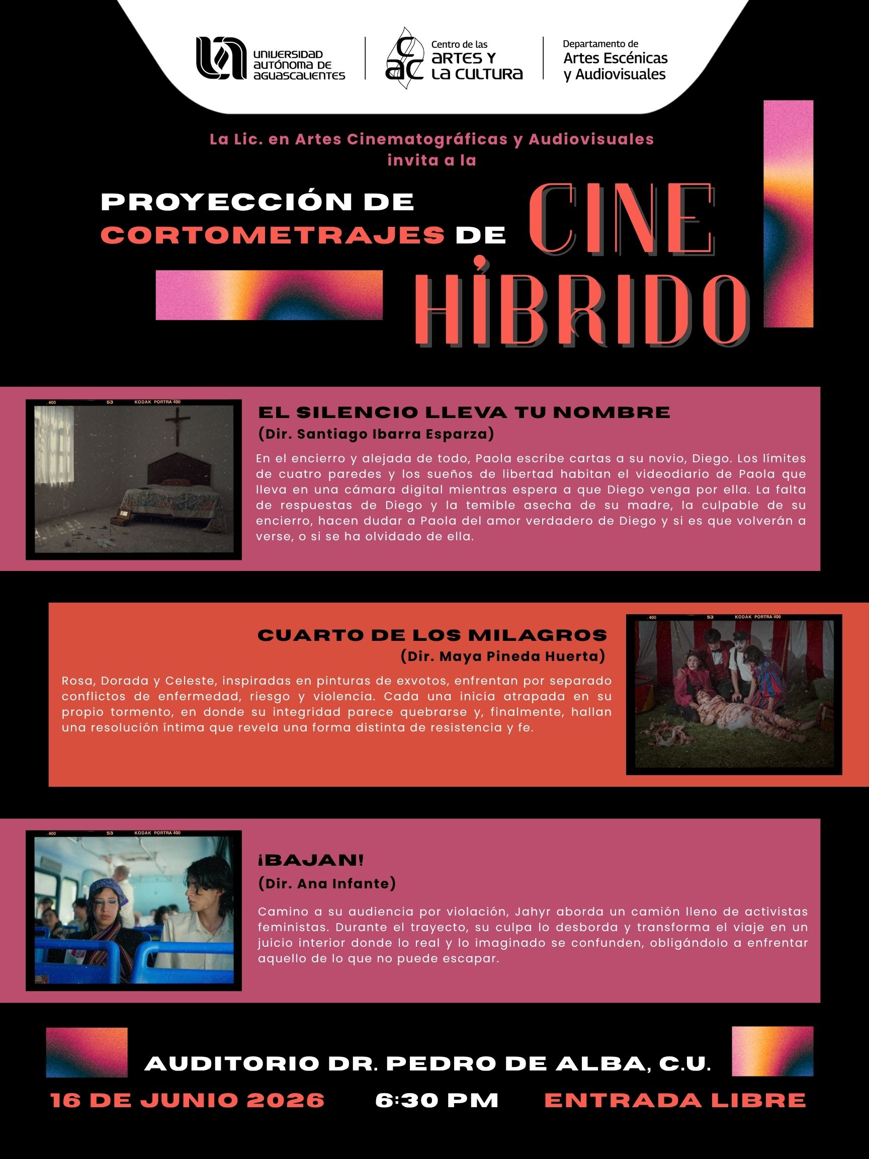 Proyección de cortometrajes LACAV: Cine Híbrido