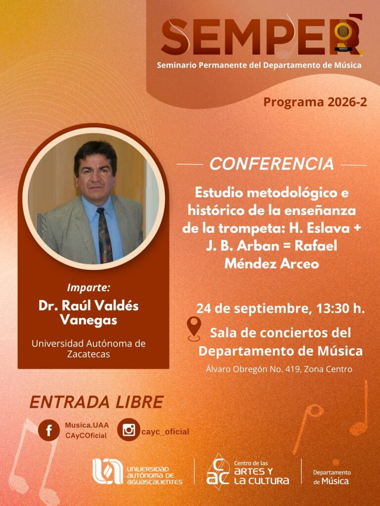 SEMPER. Conferencia: Estudio metodológico e histórico de la enseñanza de la trompeta